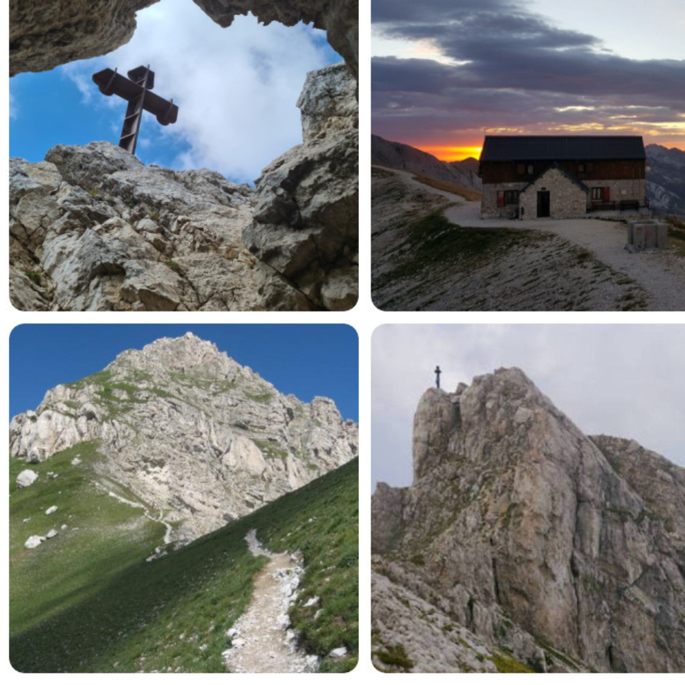 M. Portella (2385m.), Pizzo Cefalone (2533m.),  Cima Wojtyla (2424m.)