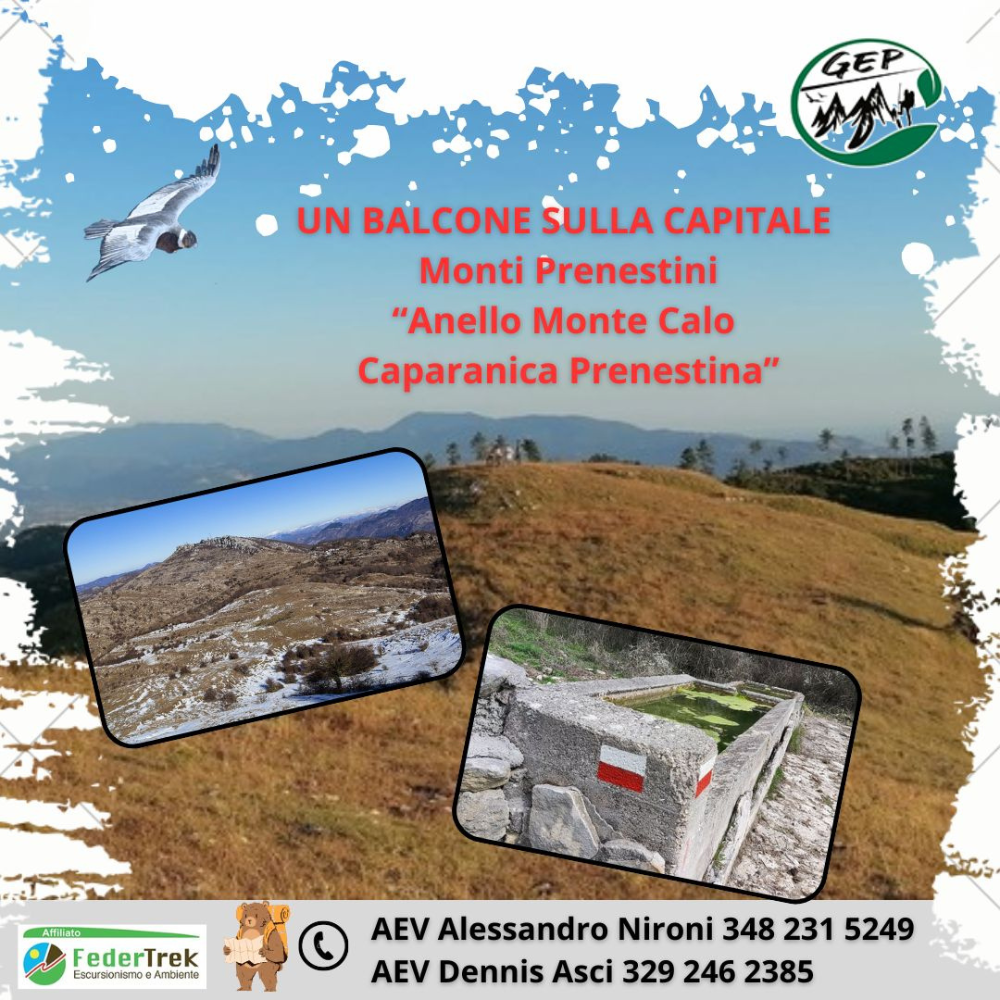 MONTI PRENESTINI  UN BALCONE SULLA CAPITALE ANELLO MONTE CALO CAPRANICA PRENESTINA