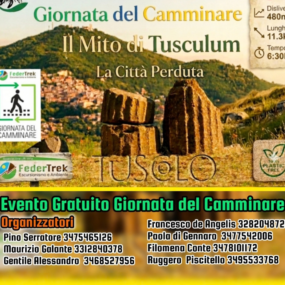 Evento giornata del camminare – IL MITO DI TUSCULUM  La Città Perduta